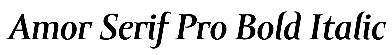 Amor Serif Pro Bold Italic